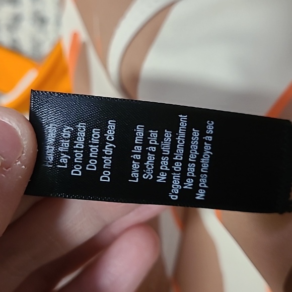 BEACH RIOT Leah bra top cloud cream zebra print orange cream brown sports bra M - Picture 11 of 15